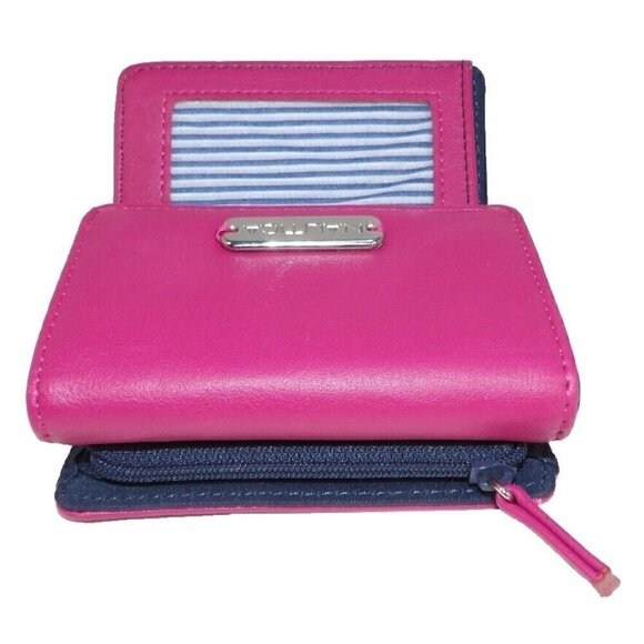 NAUTICA purple-ish pink tri fold women's wallet RFID Safe 4.25 x 3.5" closed - Picture 4 of 6